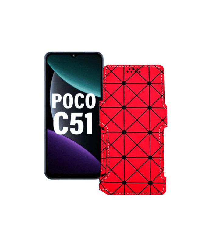 Чохол-книжка з екошкіри для телефону Xiaomi Poco C51