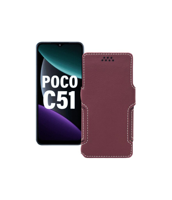 Чохол-книжка з екошкіри для телефону Xiaomi Poco C51