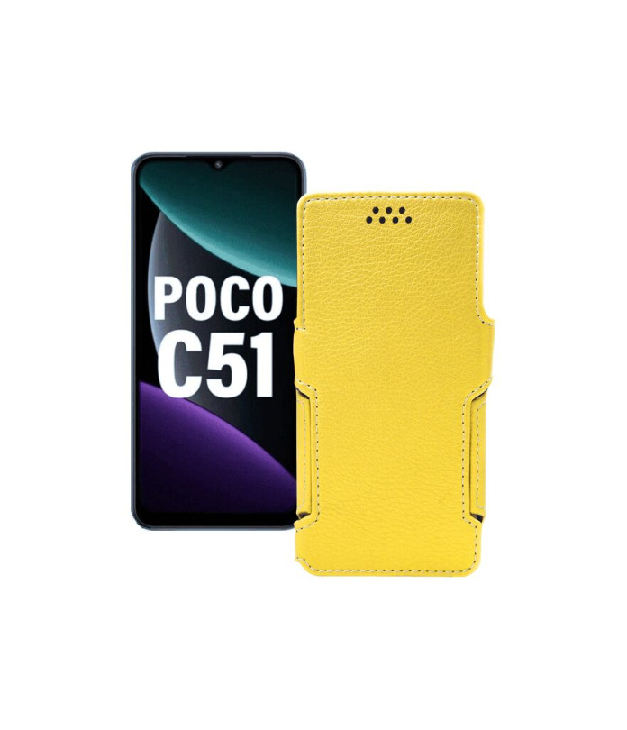 Чохол-книжка з екошкіри для телефону Xiaomi Poco C51