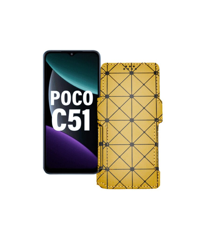 Чохол-книжка з екошкіри для телефону Xiaomi Poco C51