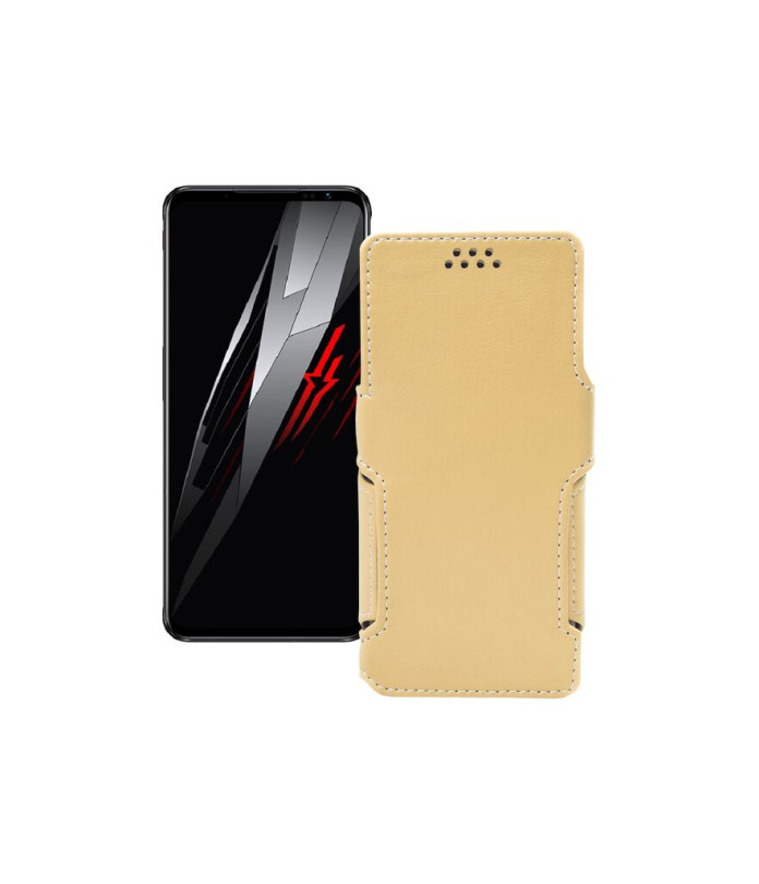 Чохол-книжка з екошкіри для телефону ZTE Nubia red Magic 6R