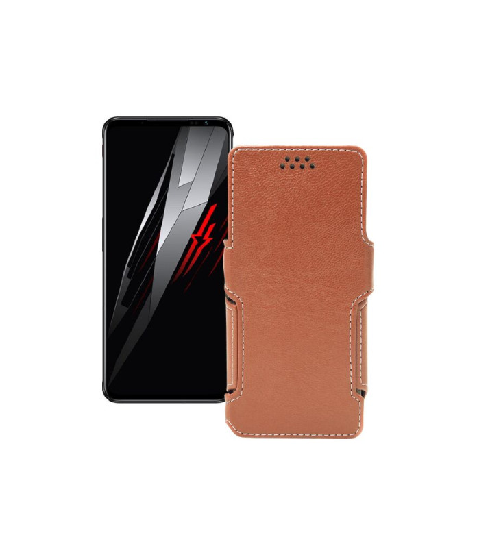 Чохол-книжка з екошкіри для телефону ZTE Nubia red Magic 6R