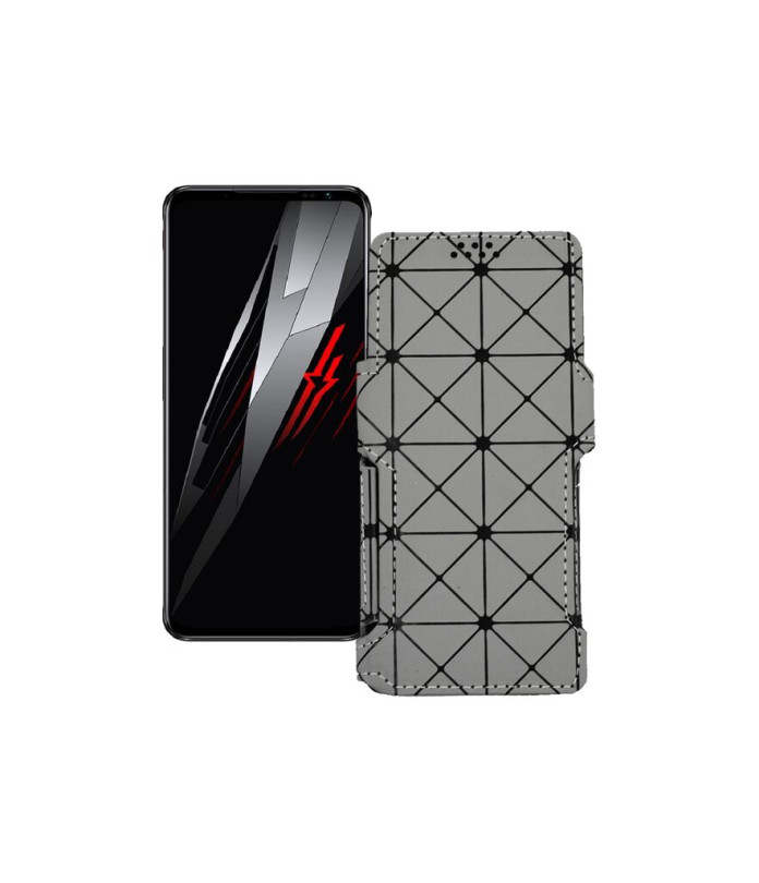 Чохол-книжка з екошкіри для телефону ZTE Nubia red Magic 6R