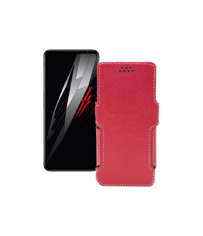 Чохол-книжка з екошкіри для телефону ZTE Nubia red Magic 6R