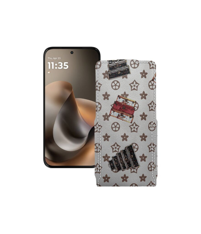 Чохол-флип з екошкіри для телефону Motorola Moto G77