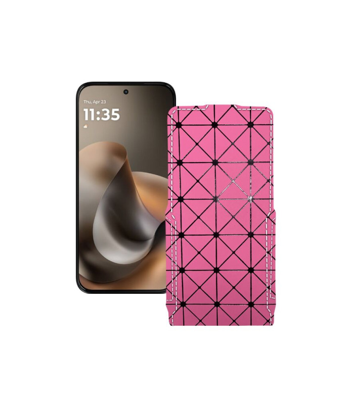 Чохол-флип з екошкіри для телефону Motorola Moto G77