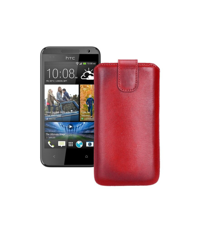 Витяжка з екошкіри для телефону HTC Desire 300