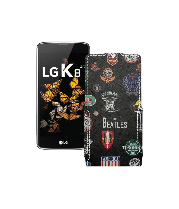 Чохол-флип з екошкіри для телефону LG K8 (K350e) LTE