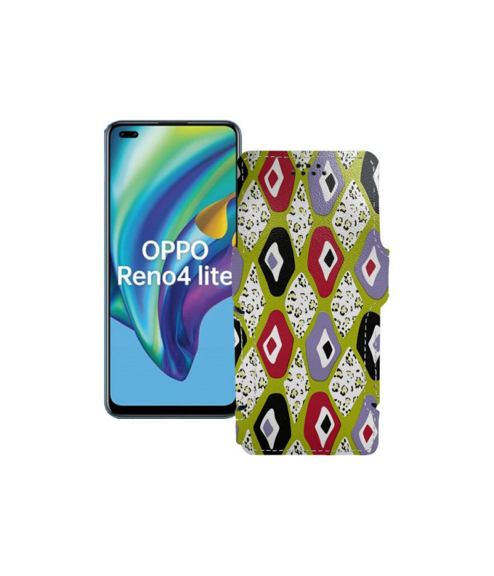 Чохол-книжка з екошкіри для телефону OPPO Reno 4 lite