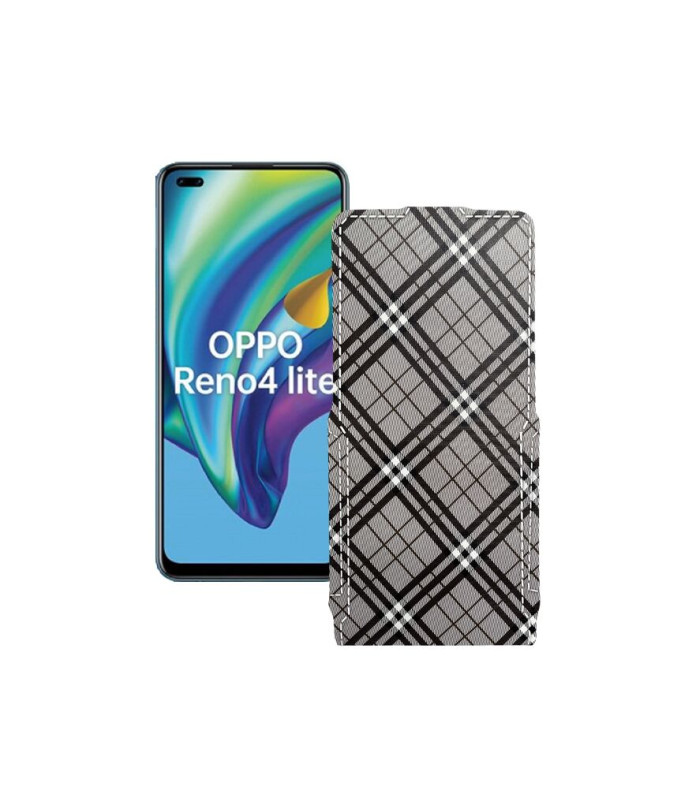 Чохол-флип з екошкіри для телефону OPPO Reno 4 lite