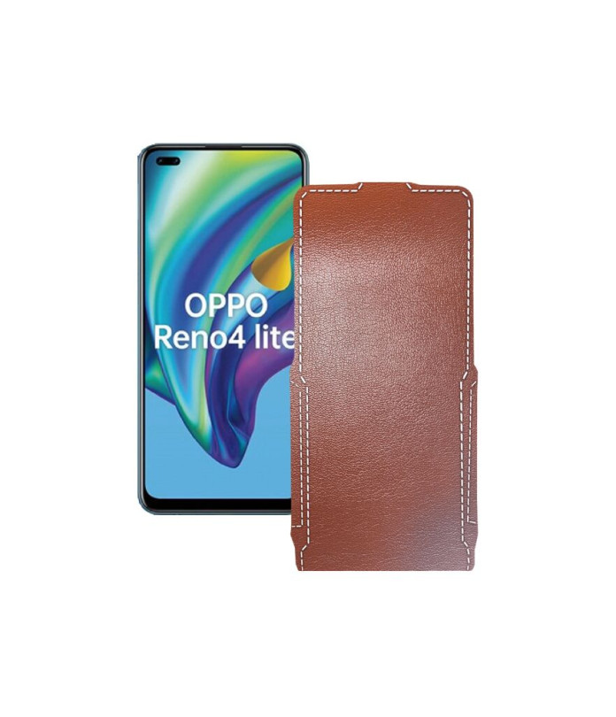 Чохол-флип з екошкіри для телефону OPPO Reno 4 lite