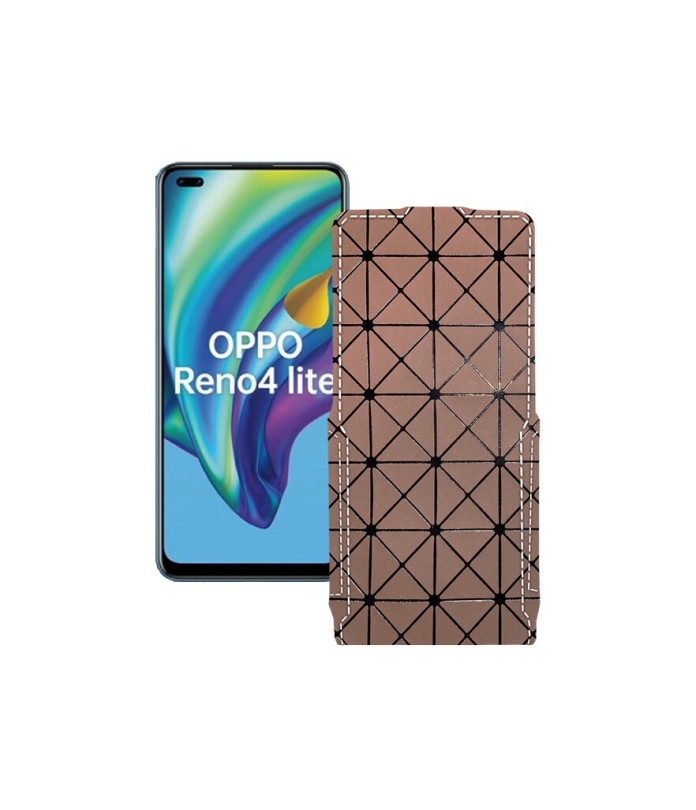 Чохол-флип з екошкіри для телефону OPPO Reno 4 lite