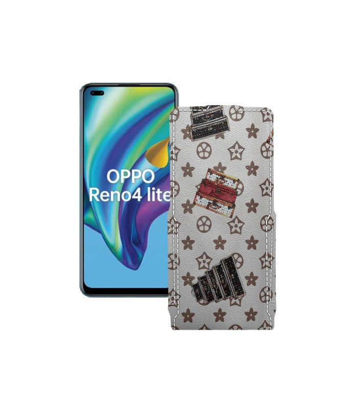 Чохол-флип з екошкіри для телефону OPPO Reno 4 lite