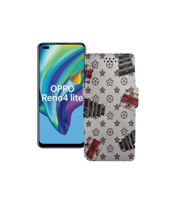 Чохол-книжка з екошкіри для телефону OPPO Reno 4 lite