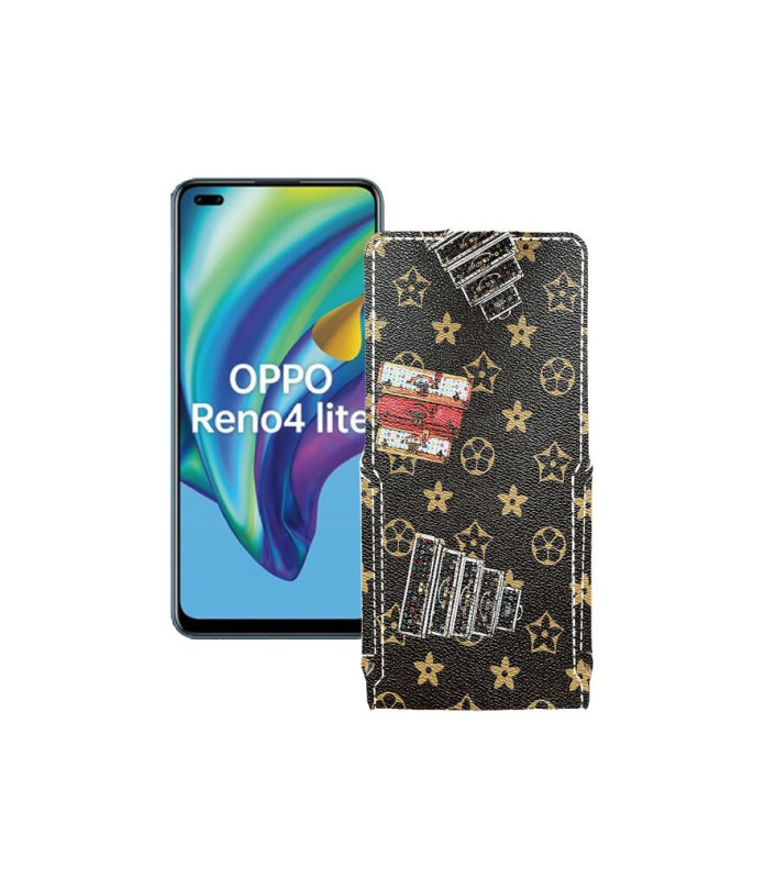 Чохол-флип з екошкіри для телефону OPPO Reno 4 lite