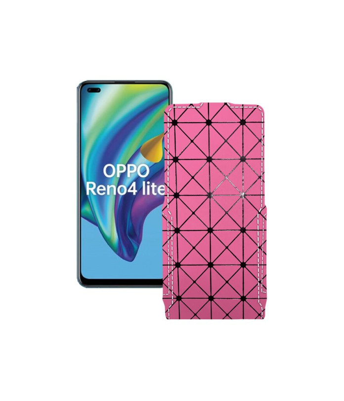 Чохол-флип з екошкіри для телефону OPPO Reno 4 lite