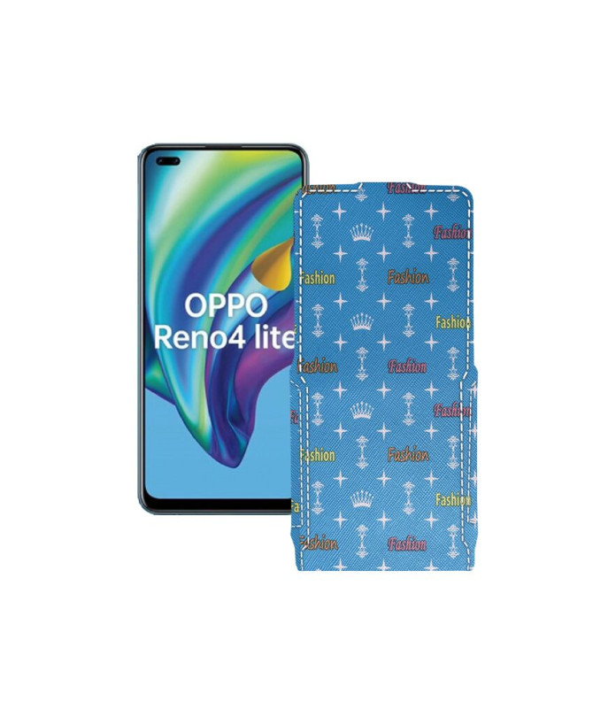 Чохол-флип з екошкіри для телефону OPPO Reno 4 lite