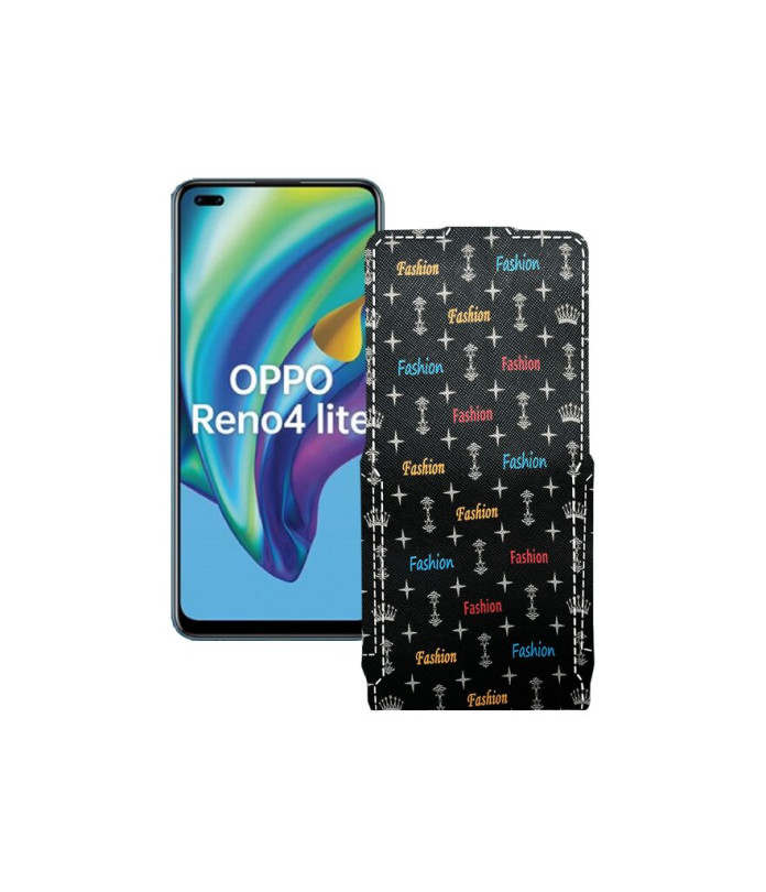 Чохол-флип з екошкіри для телефону OPPO Reno 4 lite