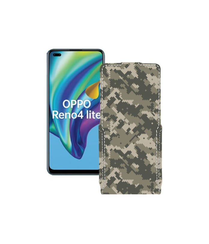 Чохол-флип з екошкіри для телефону OPPO Reno 4 lite