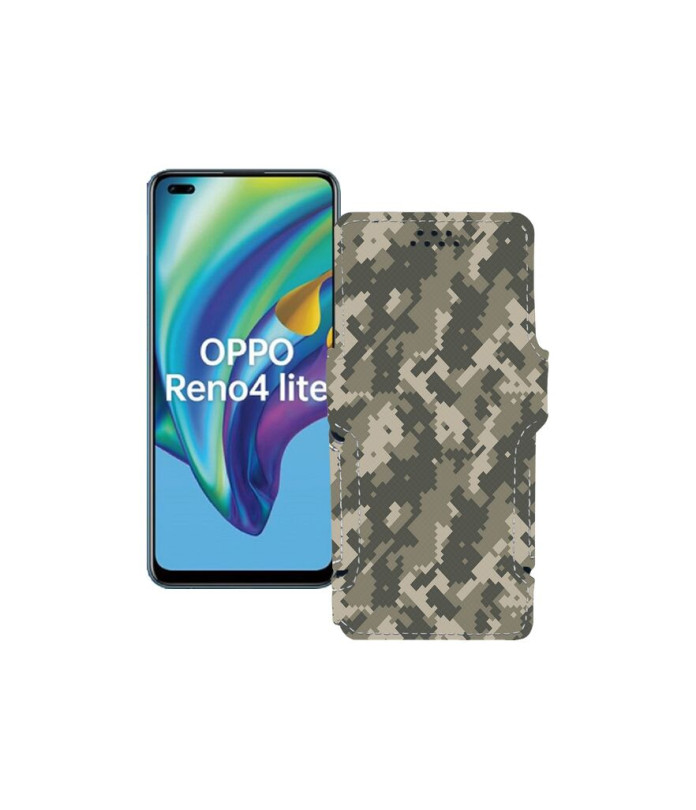 Чохол-книжка з екошкіри для телефону OPPO Reno 4 lite