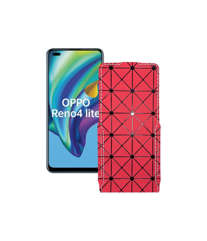 Чохол-флип з екошкіри для телефону OPPO Reno 4 lite