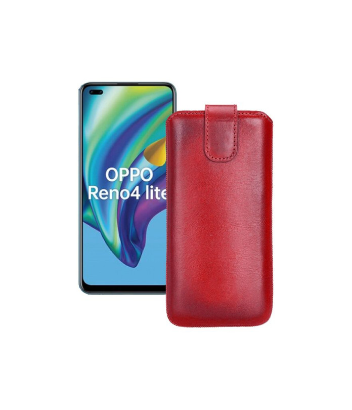 Витяжка з екошкіри для телефону OPPO Reno 4 lite