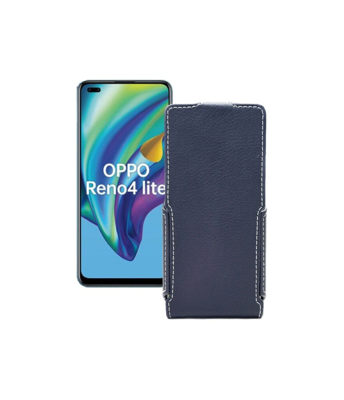 Чохол-флип з екошкіри для телефону OPPO Reno 4 lite