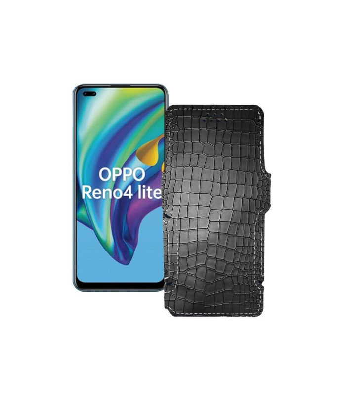 Чохол-книжка з екошкіри для телефону OPPO Reno 4 lite