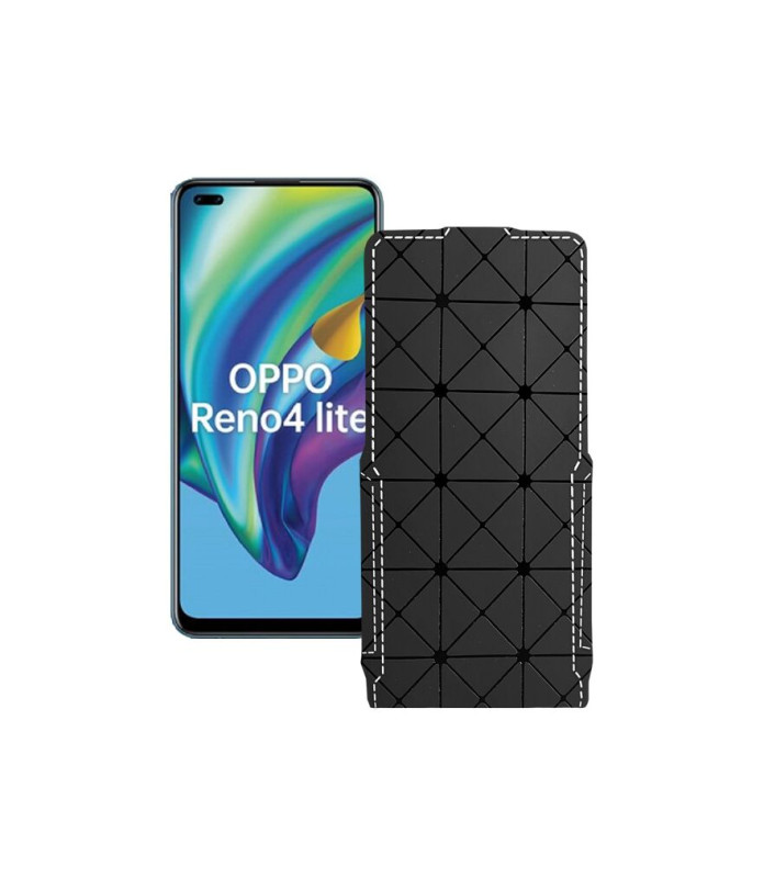 Чохол-флип з екошкіри для телефону OPPO Reno 4 lite