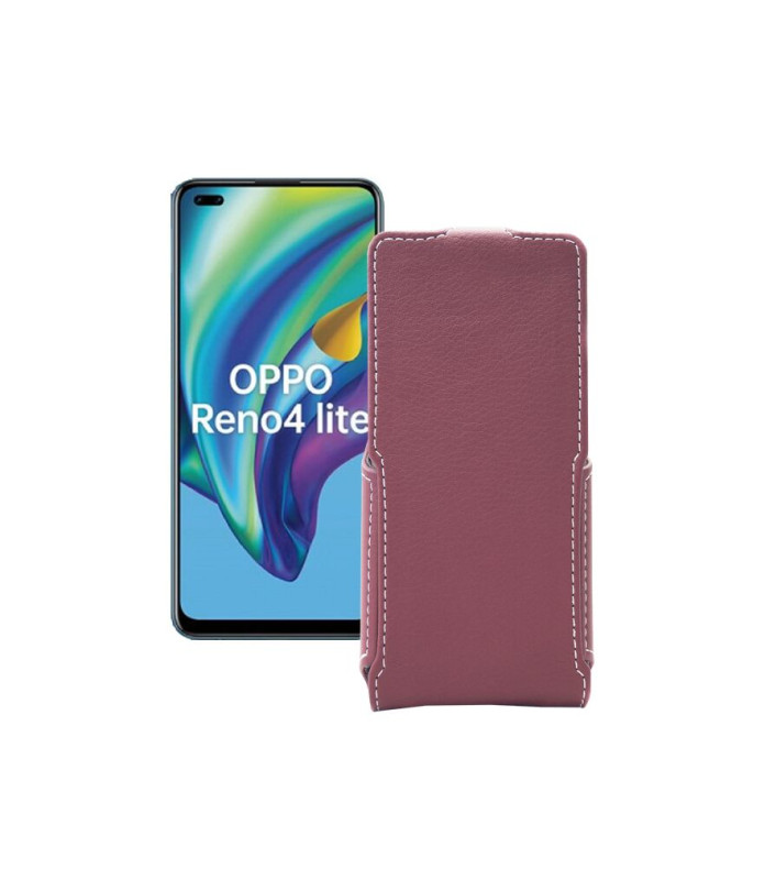 Чохол-флип з екошкіри для телефону OPPO Reno 4 lite