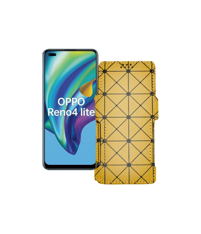 Чохол-книжка з екошкіри для телефону OPPO Reno 4 lite