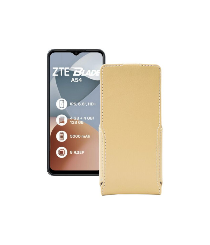 Чохол-флип з екошкіри для телефону ZTE Blade A54