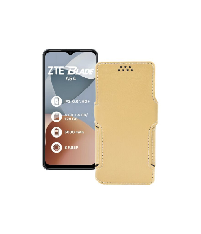 Чохол-книжка з екошкіри для телефону ZTE Blade A54