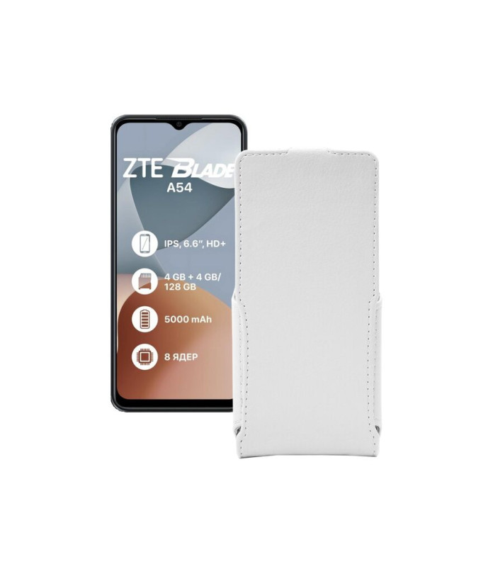 Чохол-флип з екошкіри для телефону ZTE Blade A54