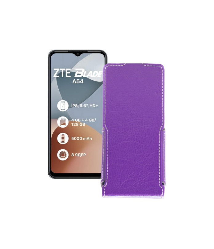 Чохол-флип з екошкіри для телефону ZTE Blade A54