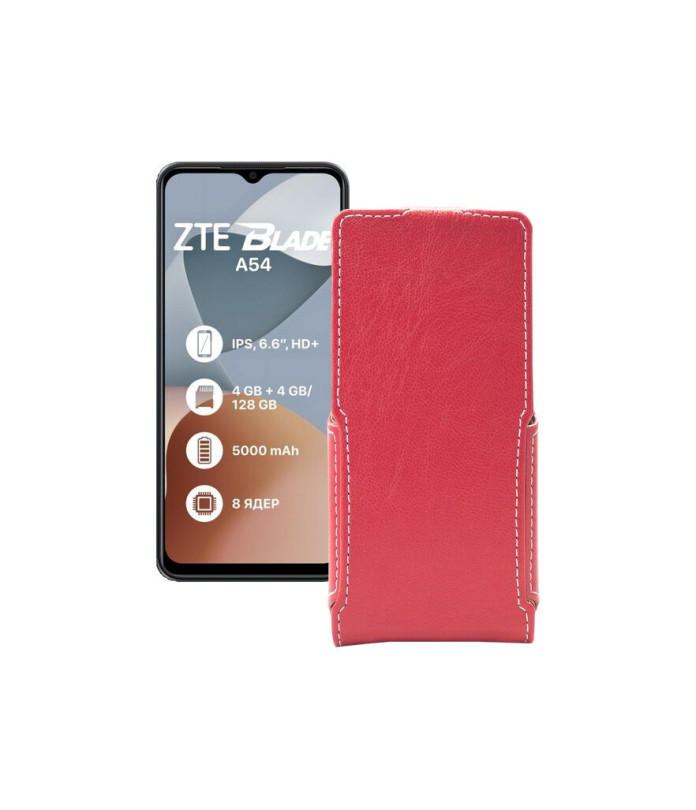 Чохол-флип з екошкіри для телефону ZTE Blade A54