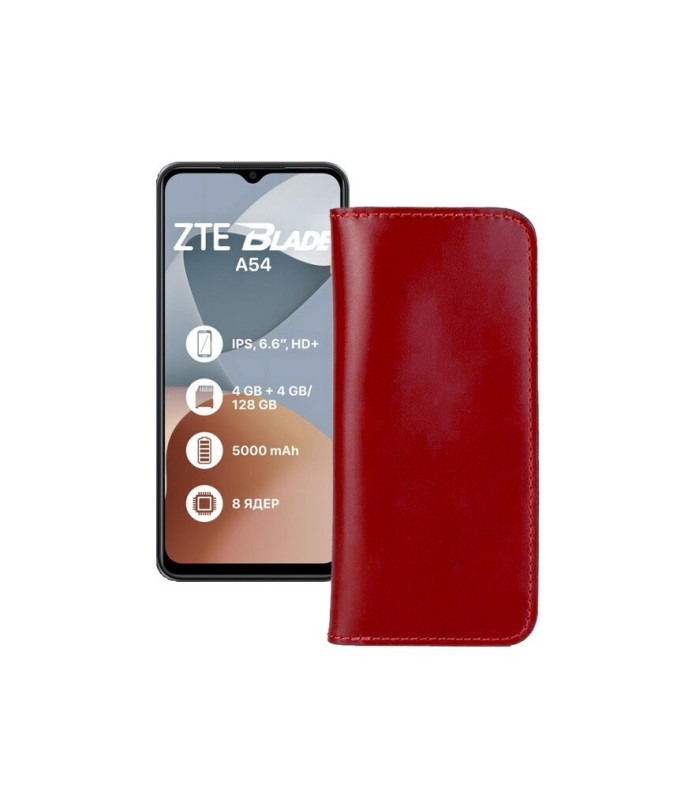 Портмоне з шкіри для телефону ZTE Blade A54