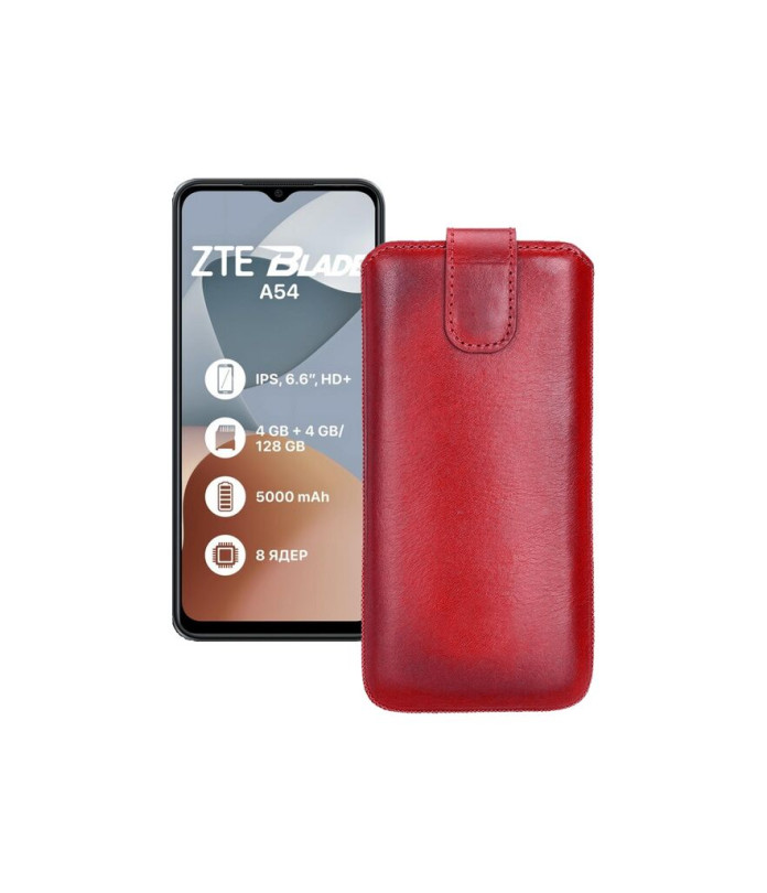 Витяжка з екошкіри для телефону ZTE Blade A54