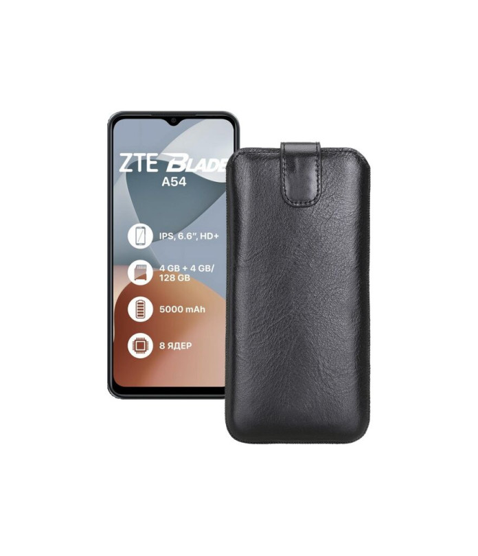 Витяжка з екошкіри для телефону ZTE Blade A54