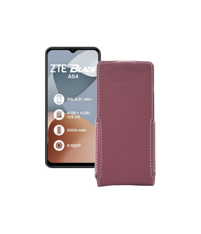 Чохол-флип з екошкіри для телефону ZTE Blade A54