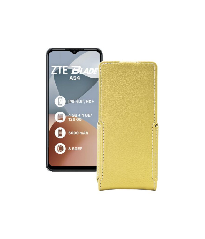 Чохол-флип з екошкіри для телефону ZTE Blade A54