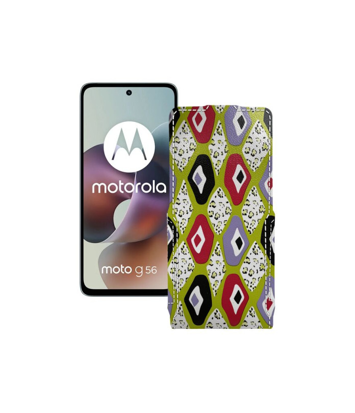 Чохол-флип з екошкіри для телефону Motorola Moto G56