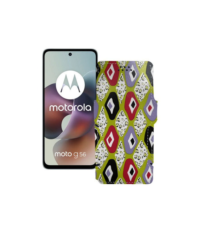 Чохол-книжка з екошкіри для телефону Motorola Moto G56