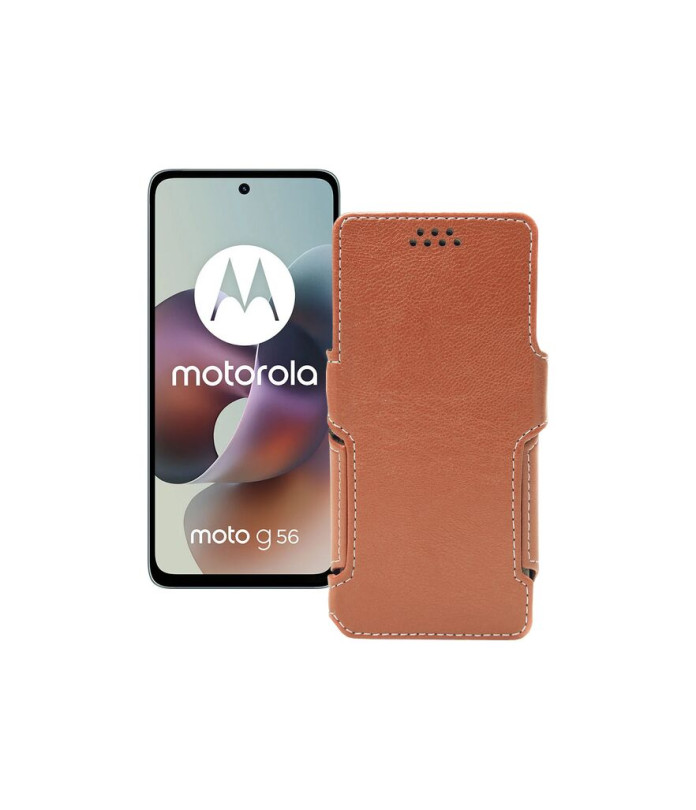 Чохол-книжка з екошкіри для телефону Motorola Moto G56