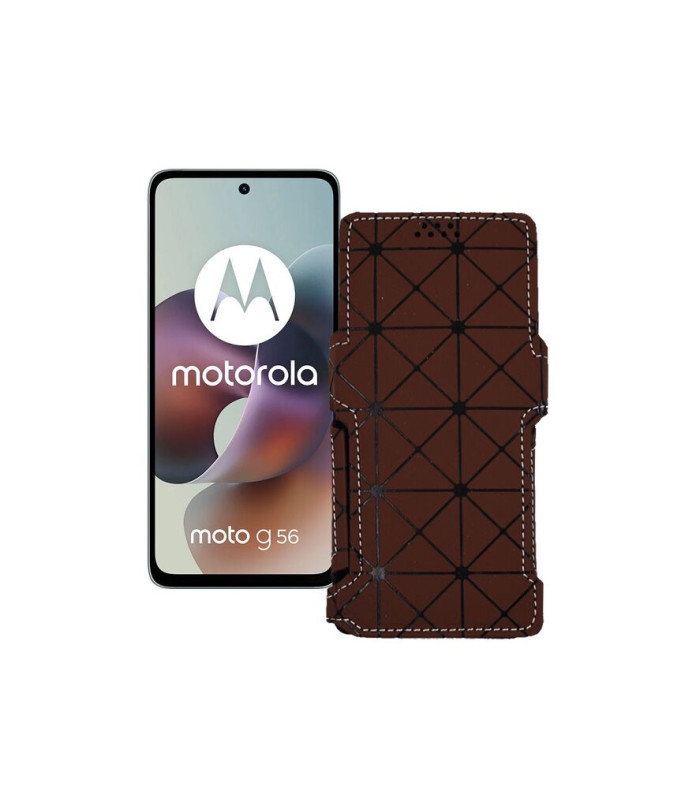Чохол-книжка з екошкіри для телефону Motorola Moto G56