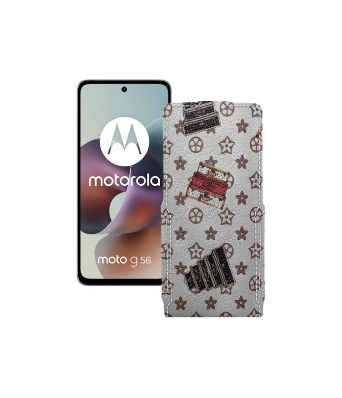 Чохол-флип з екошкіри для телефону Motorola Moto G56