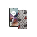 Чохол-книжка з екошкіри для телефону Motorola Moto G56