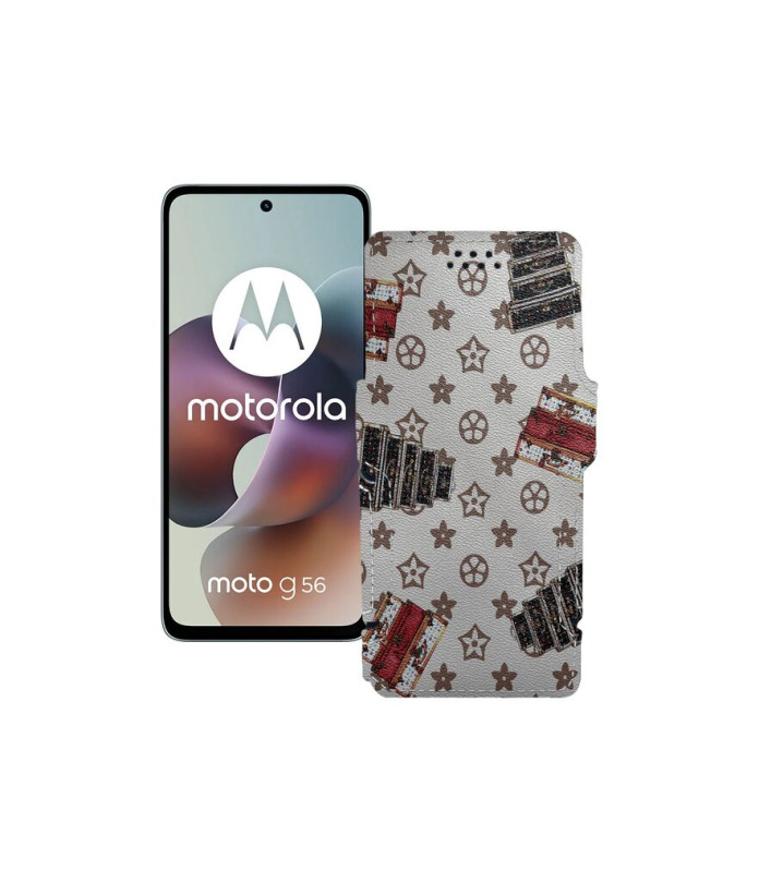 Чохол-книжка з екошкіри для телефону Motorola Moto G56