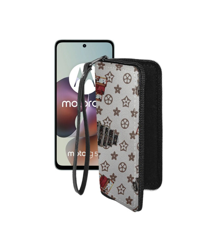 Чохол-гаманець з екошкіри для телефону Motorola Moto G56