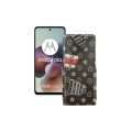 Чохол-флип з екошкіри для телефону Motorola Moto G56